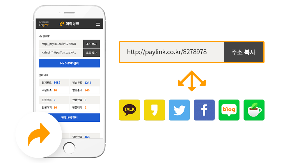 SNS판매 페이링크 링크공유